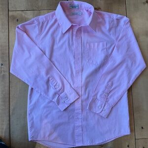 PERRY ELLIS BOYS/YOUTH CLASSIC LONG SLEEVE BUTTON UP DRESS CHURCH SHIRT SIZE 16